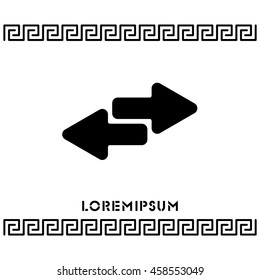 Web line icon. Arrows right - left