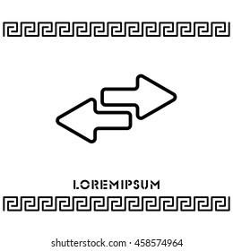 Web line icon. Arrows right - left