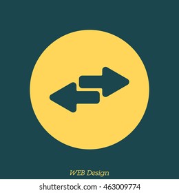 Web line icon. Arrows right - left