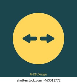 Web line icon. Arrows right - left