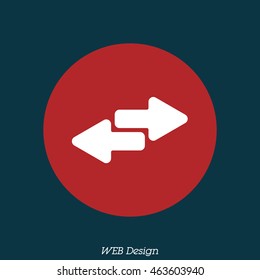 Web line icon. Arrows right - left