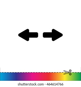 Web line icon. Arrows right - left