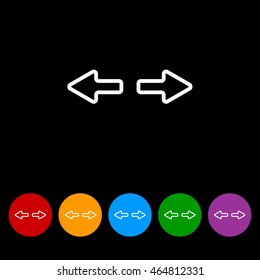 Web line icon. Arrows right - left
