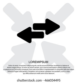 Web line icon. Arrows right - left