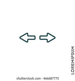 Web line icon. Arrows right - left