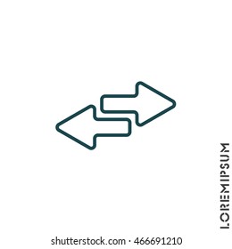 Web line icon. Arrows right - left