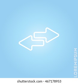 Web line icon. Arrows right - left