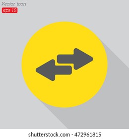 Web line icon. Arrows right - left