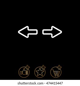 Web line icon. Arrows right - left