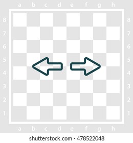Web line icon. Arrows right - left