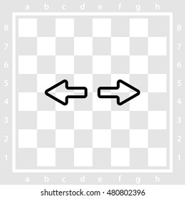 Web line icon. Arrows right - left