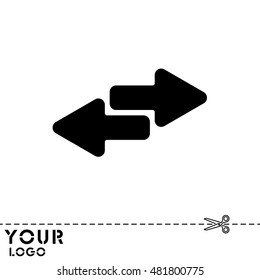 Web line icon. Arrows right - left