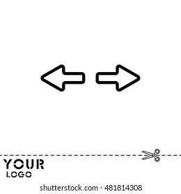 Web line icon. Arrows right - left