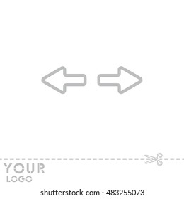 Web line icon. Arrows right - left