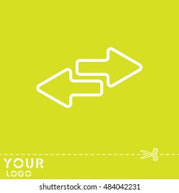 Web line icon. Arrows right - left