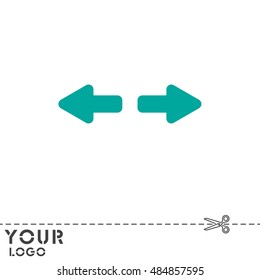 Web line icon. Arrows right - left