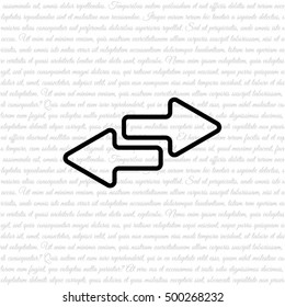 Web line icon. Arrows right - left