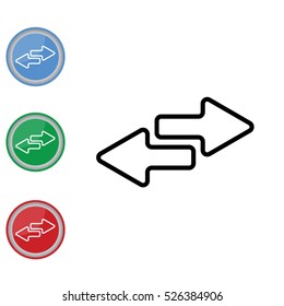 Web line icon. Arrows right - left