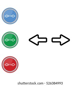Web line icon. Arrows right - left