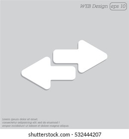 Web line icon. Arrows right - left