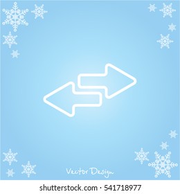 Web line icon. Arrows right - left