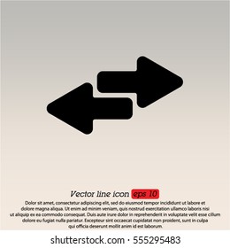 Web line icon. Arrows right - left
