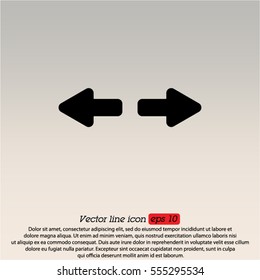 Web line icon. Arrows right - left