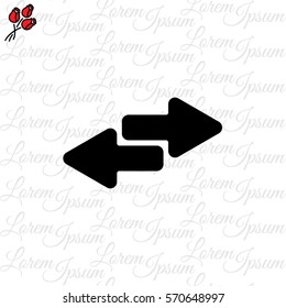 Web line icon. Arrows right - left