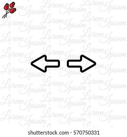 Web line icon. Arrows right - left