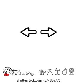 Web line icon. Arrows right - left