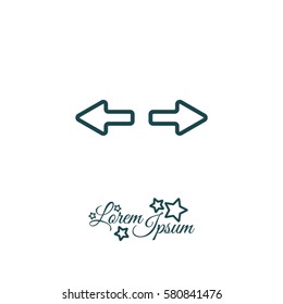 Web line icon. Arrows right - left