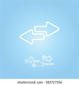Web line icon. Arrows right - left