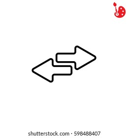 Web line icon. Arrows right - left