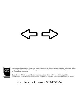 Web line icon. Arrows right - left