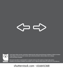 Web line icon. Arrows right - left