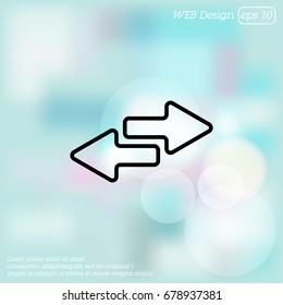 Web line icon. Arrows right - left