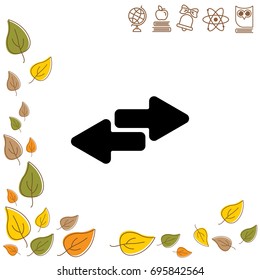 Web line icon. Arrows right - left