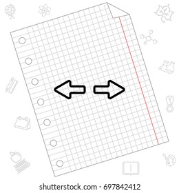 Web line icon. Arrows right - left