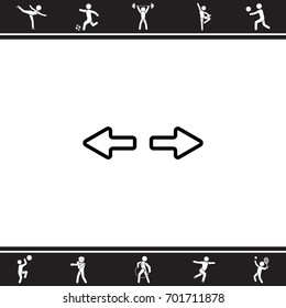 Web line icon. Arrows right - left
