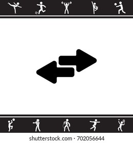 Web line icon. Arrows right - left
