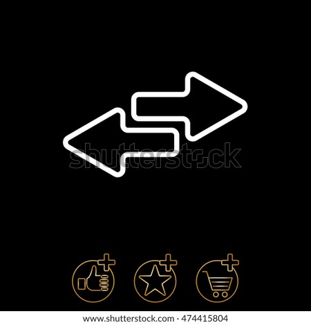 Web line icon. Arrows right - left