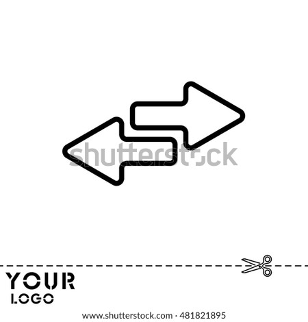 Web line icon. Arrows right - left