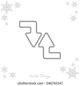 Web line icon. Arrows (right-down and left-up)