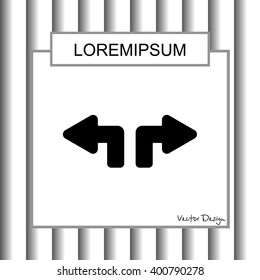 Web line icon. Arrows (up - left and up - right)