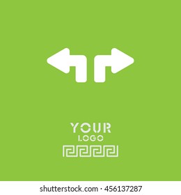 Web line icon. Arrows (up - left and up - right)