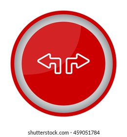 Web line icon. Arrows (up - left and up - right)