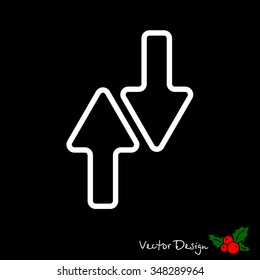 Web line icon. Arrows up-down