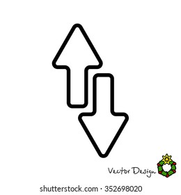 Web line icon. Arrows up-down