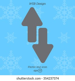 Web line icon. Arrows up-down