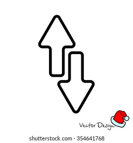 Web line icon. Arrows up-down